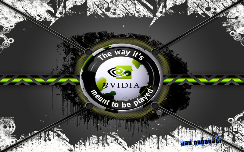 NVIDIA Logo on Digital Background
