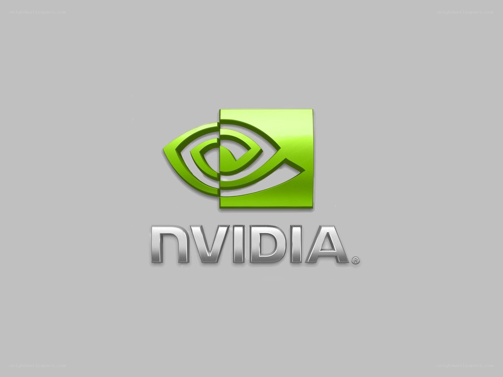 NVIDIA logo on gray background