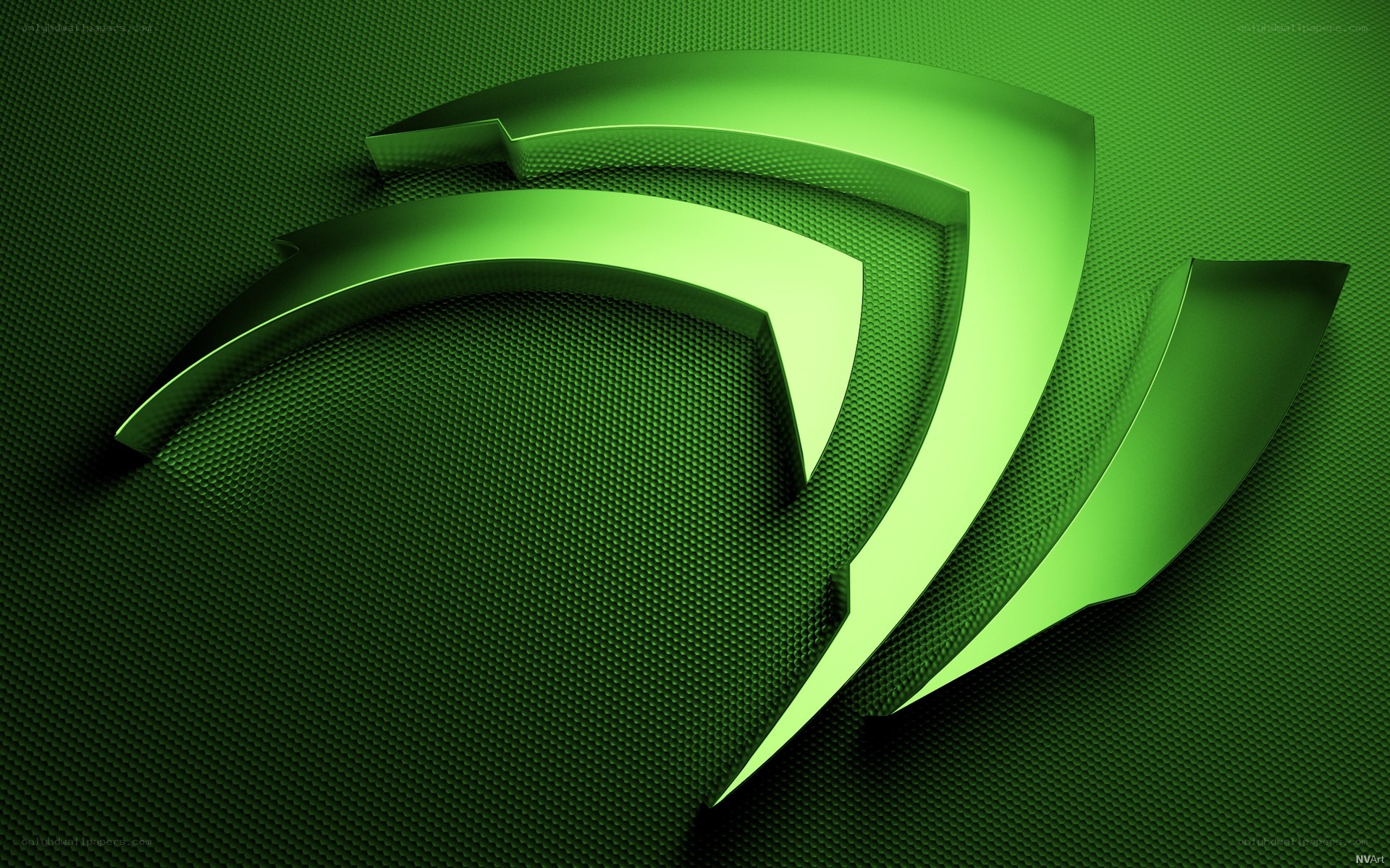 NVIDIA logo on green background
