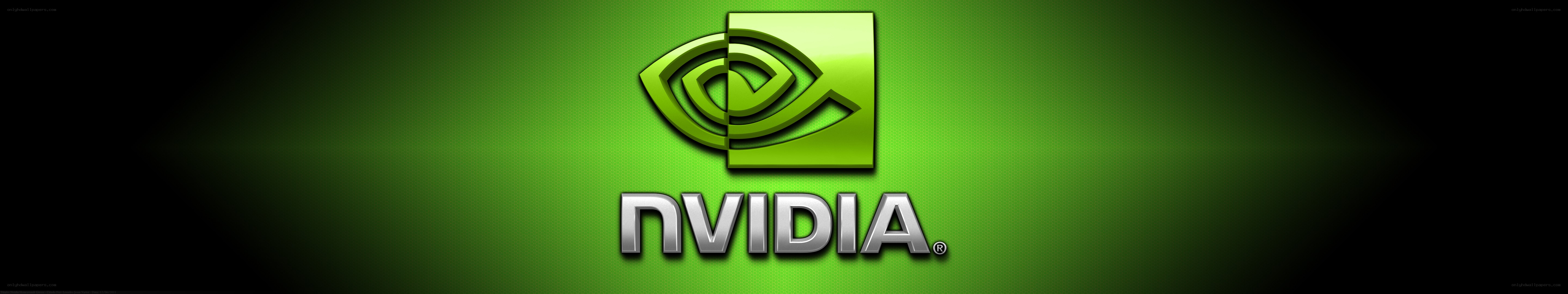 NVIDIA logo on green background