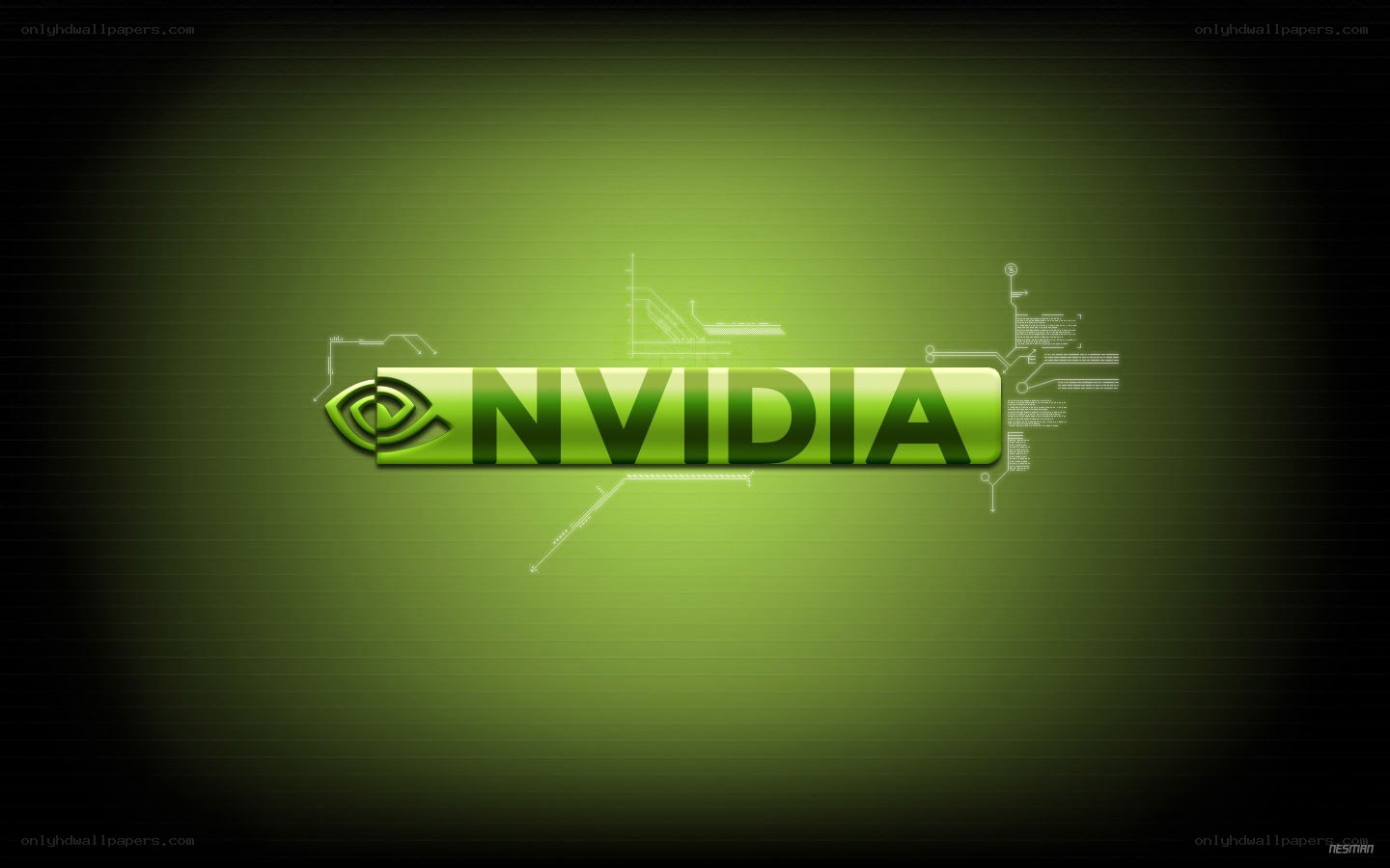 NVIDIA logo on green background