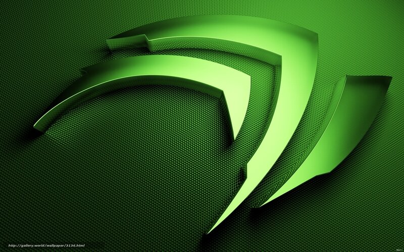 NVIDIA logo on green background