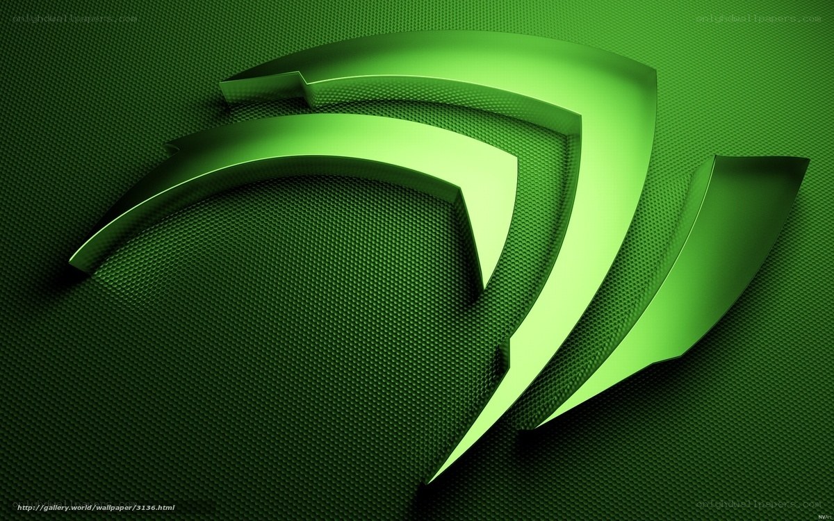 NVIDIA logo on green background