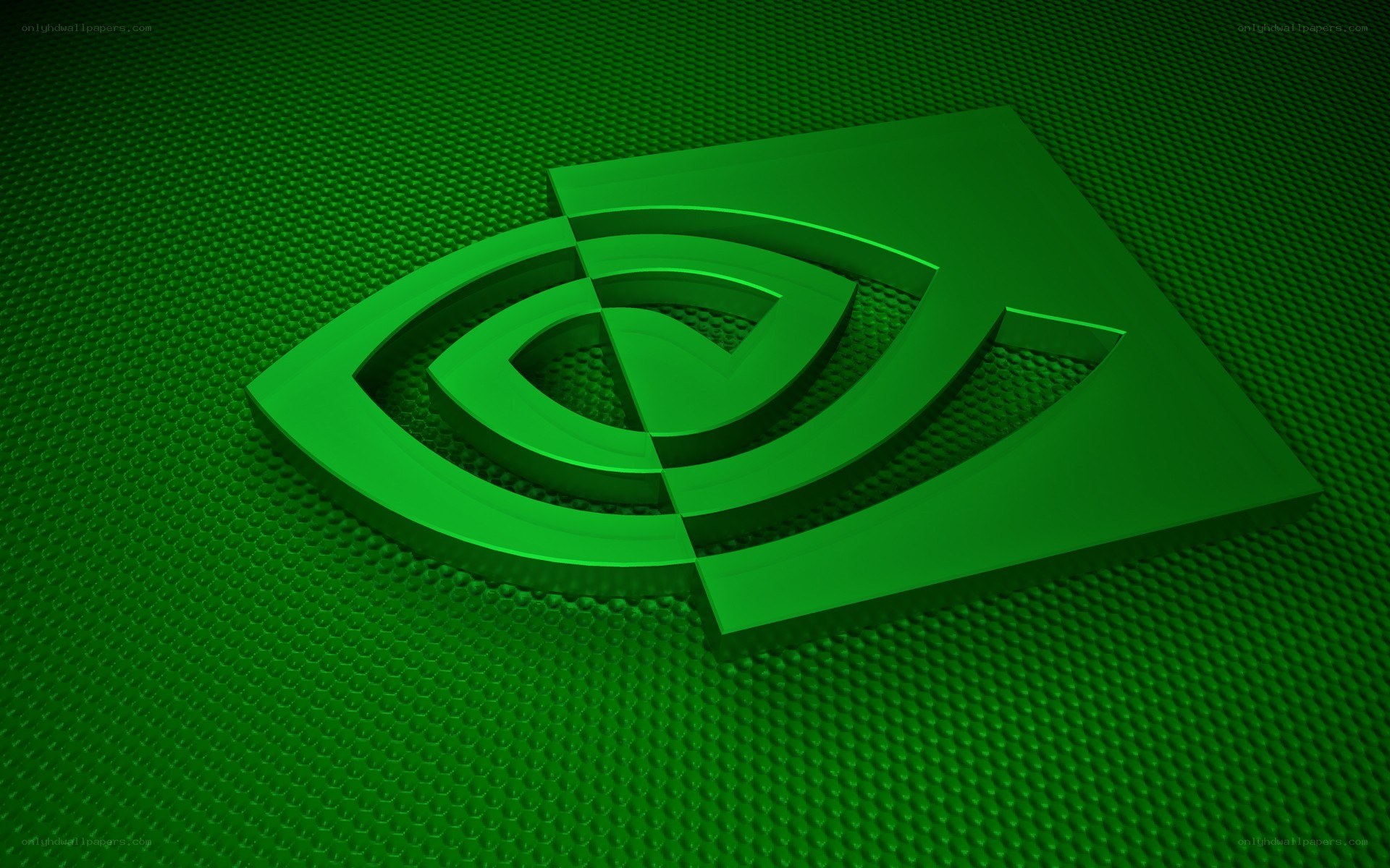 NVIDIA logo on green surface
