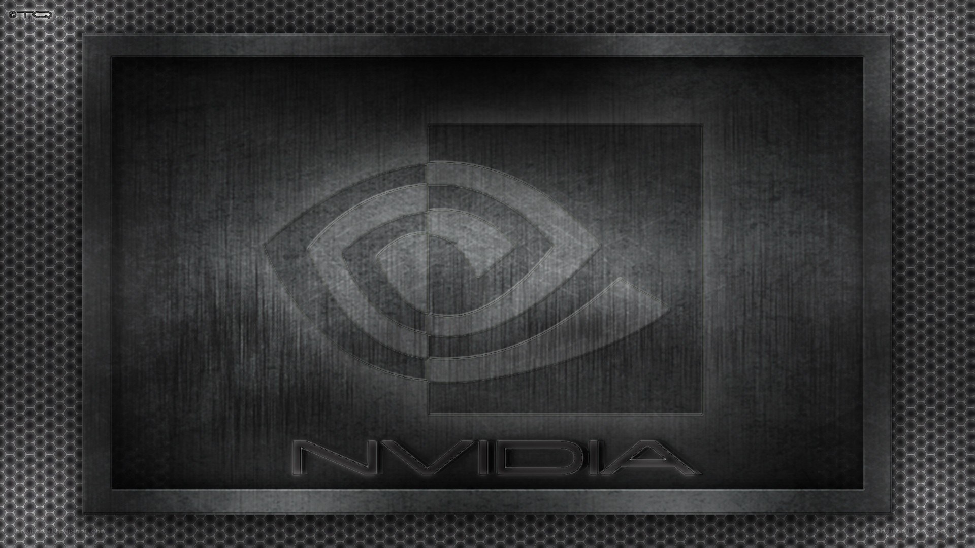 NVIDIA logo on metal background