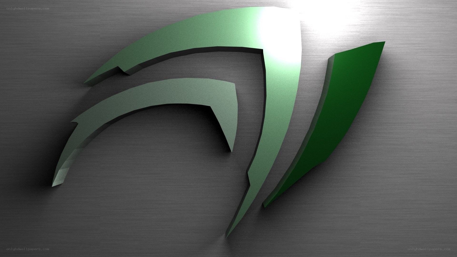 NVIDIA logo on metal surface