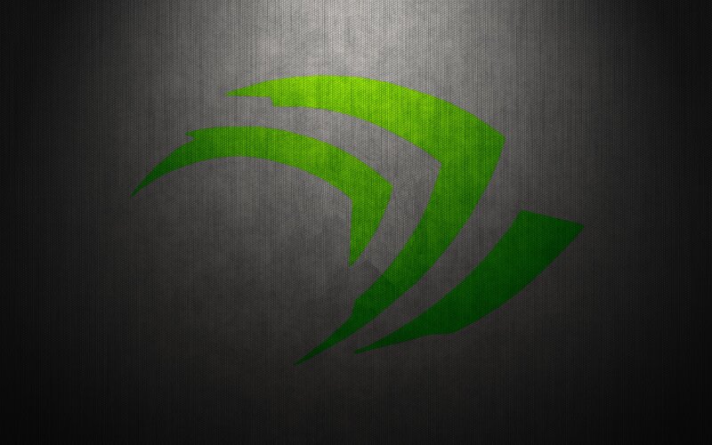 NVIDIA logo on textured background