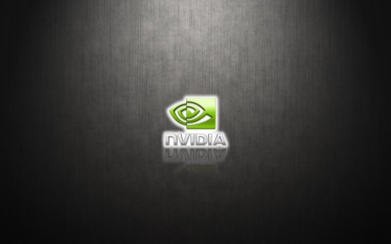 NVIDIA logo on textured background