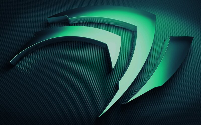 NVIDIA logo on textured background