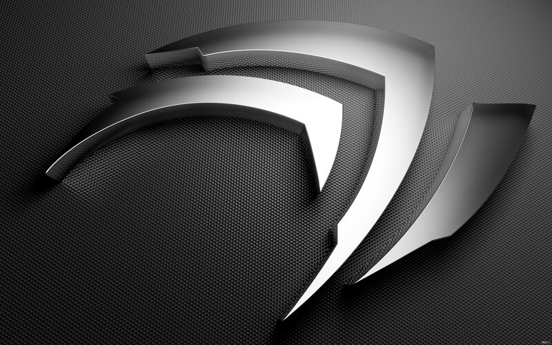 NVIDIA Logo on Textured Surface — Black