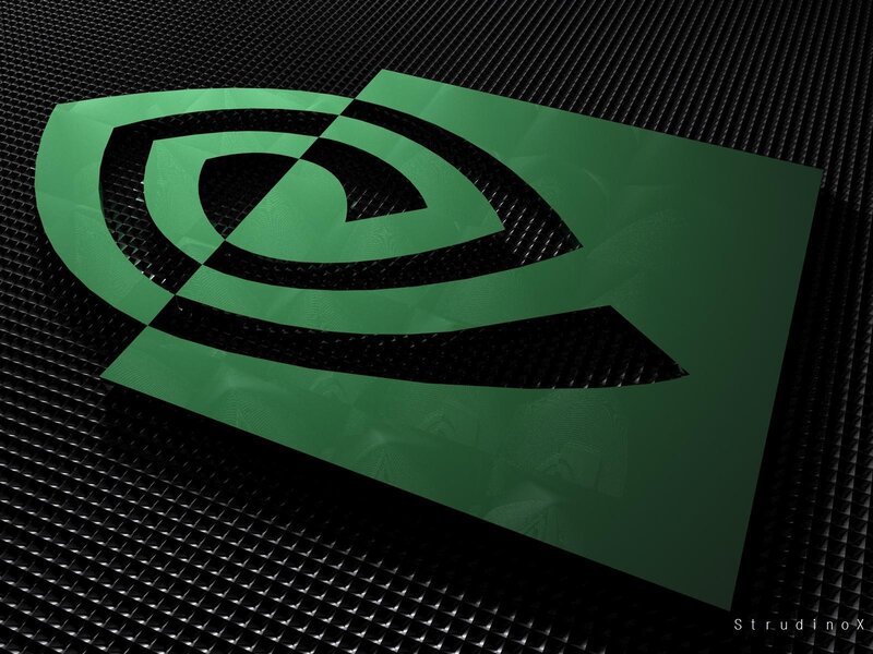 NVIDIA logo on textured surface