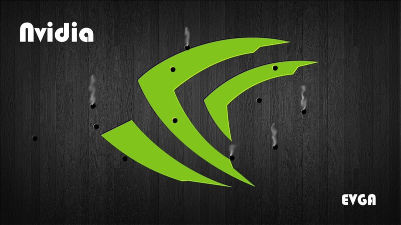 Nvidia Logo on Wood