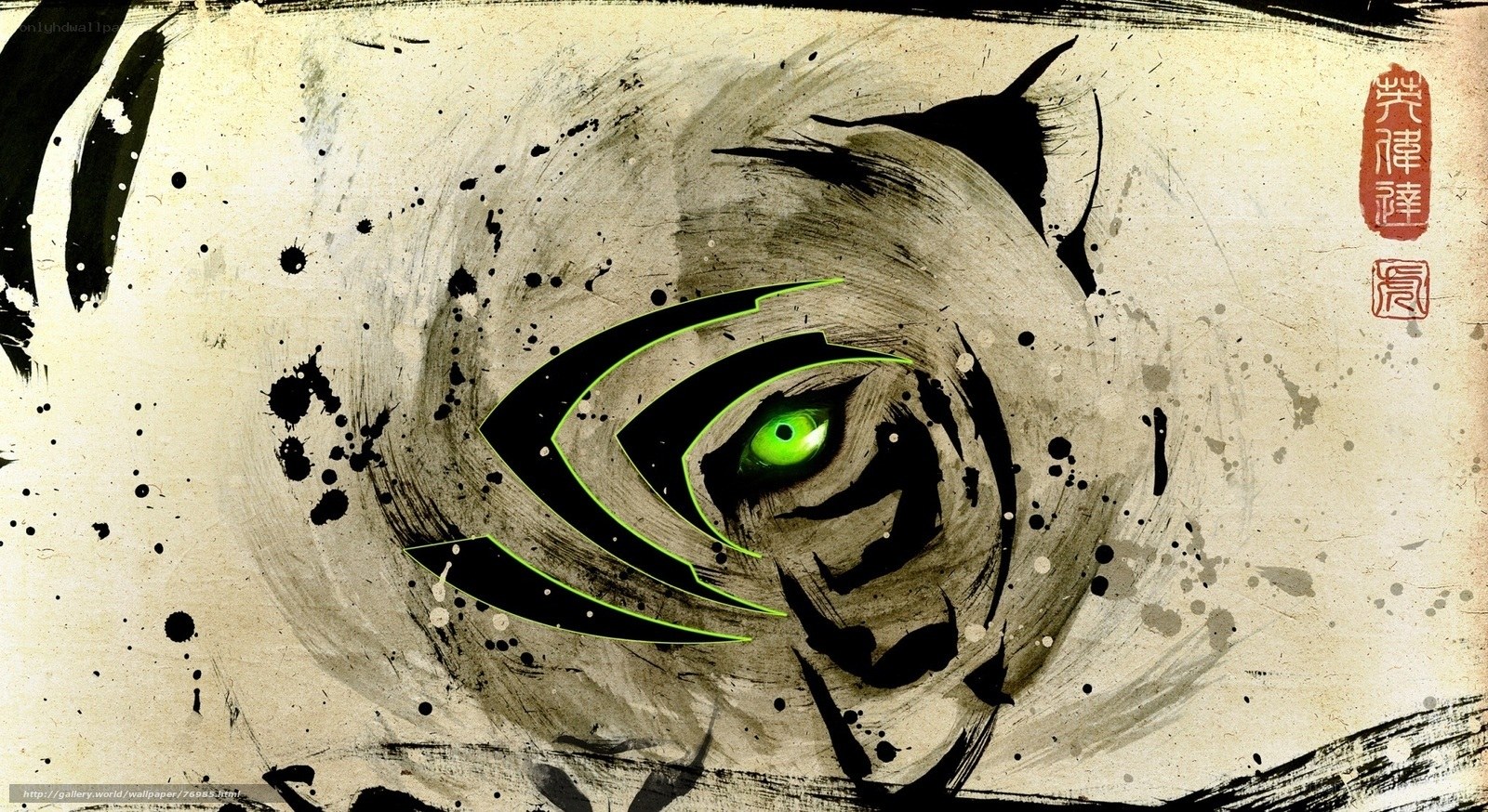 NVIDIA logo tiger art