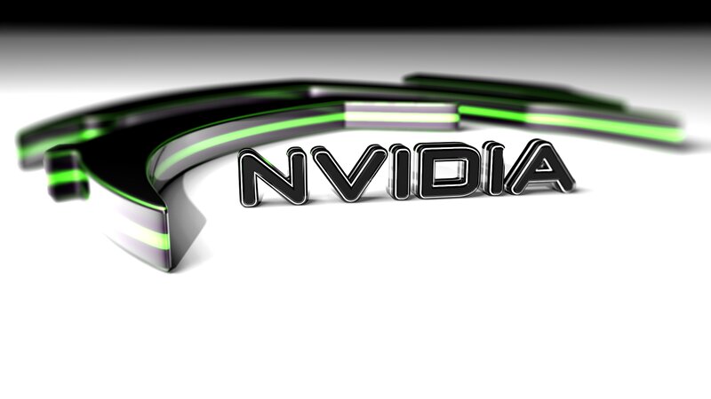 NVIDIA Logo — White, Modern