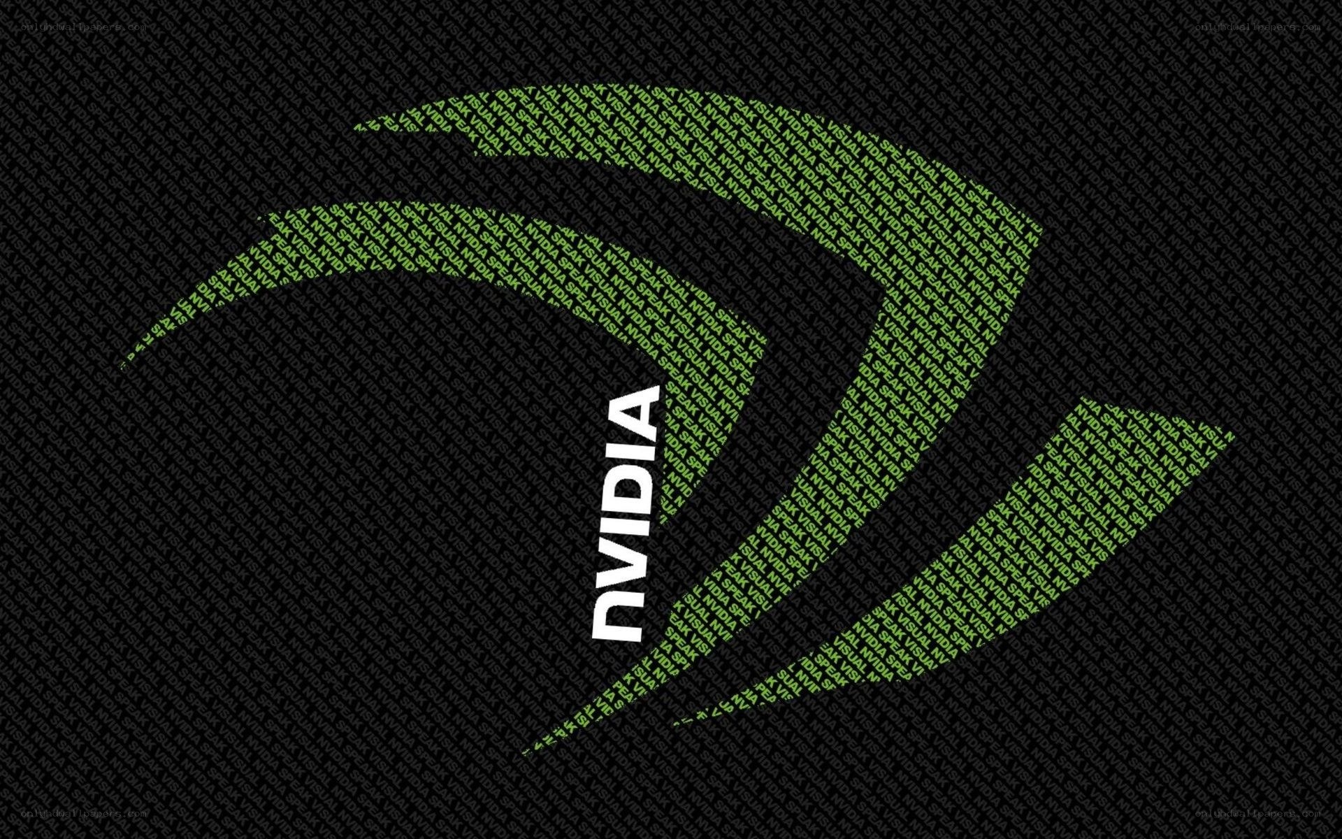 NVIDIA logo with digital pattern