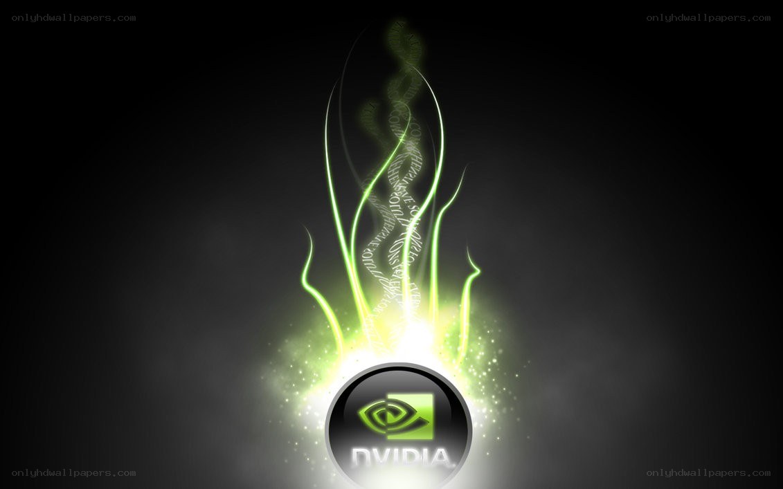 NVIDIA logo with glowing effects