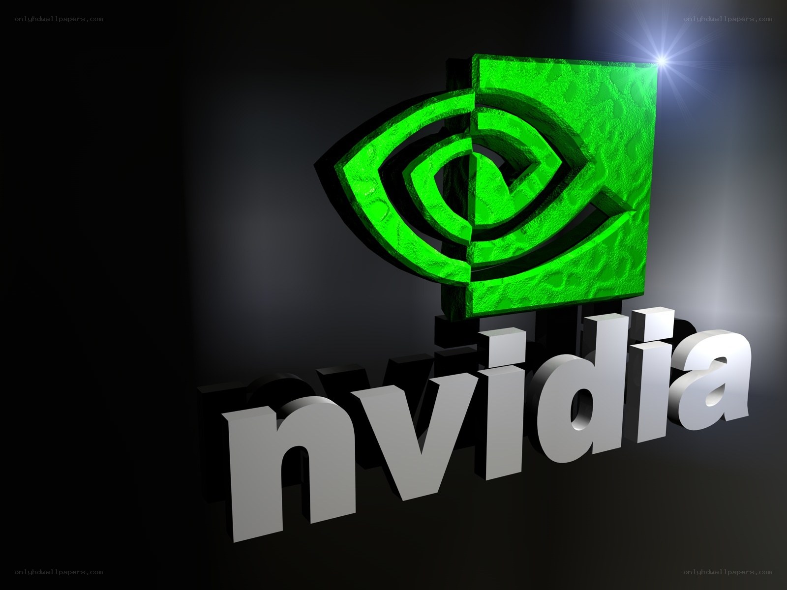 NVIDIA logo with green eye