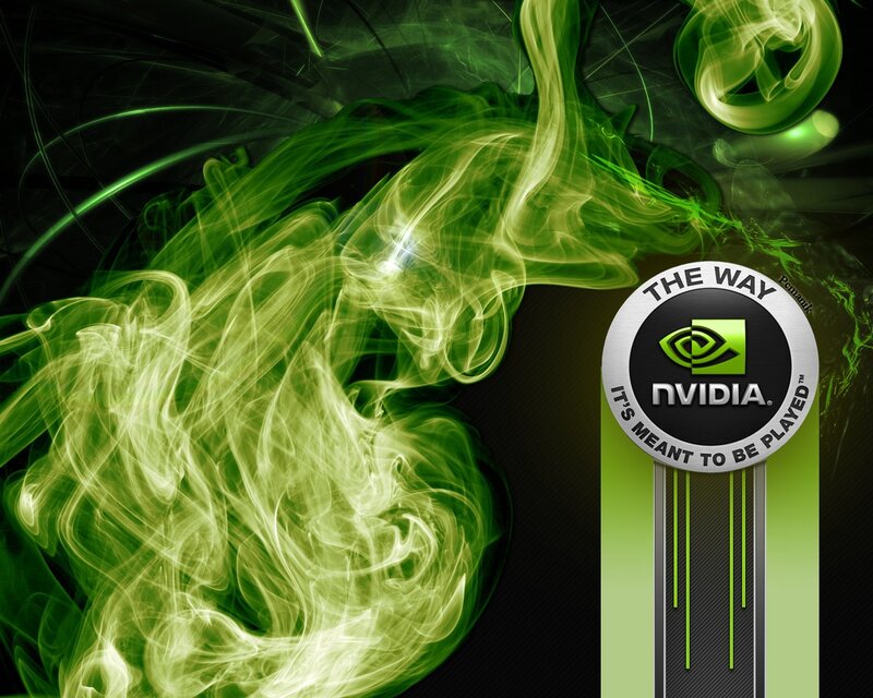 NVIDIA Logo with Green Smoke