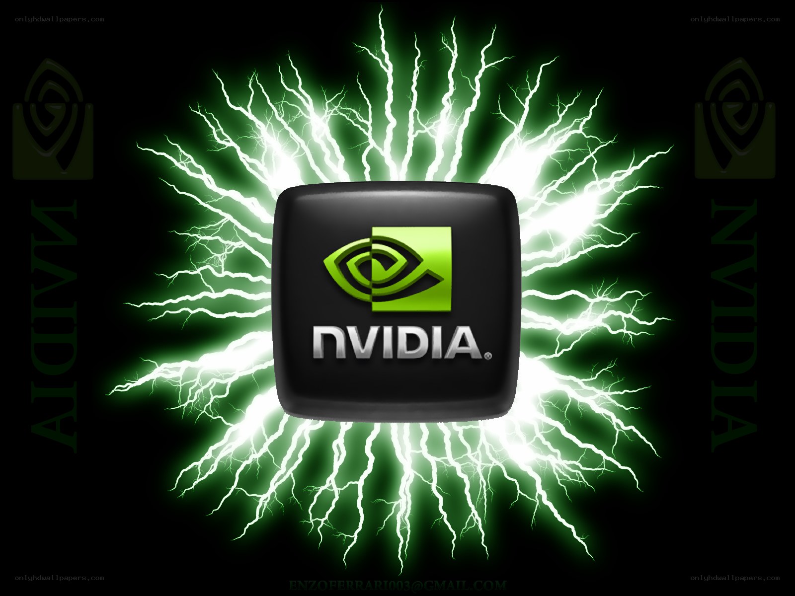 NVIDIA logo with lightning effect