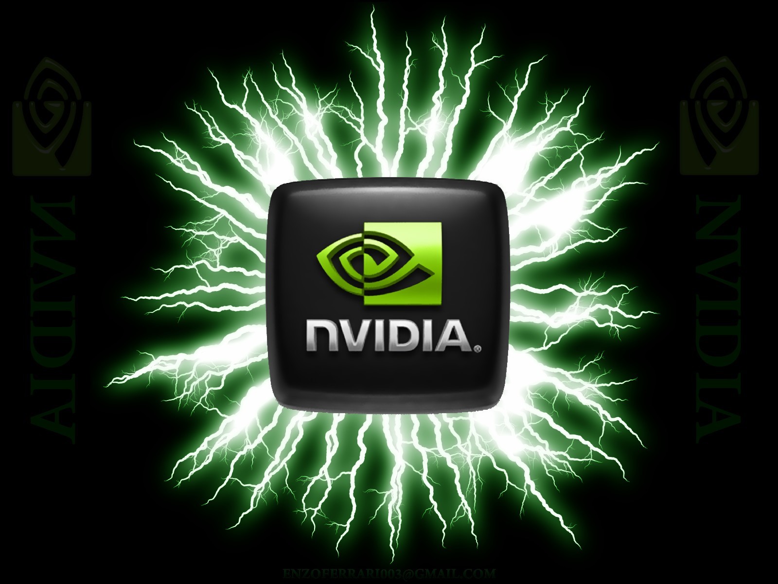 NVIDIA logo with lightning effect