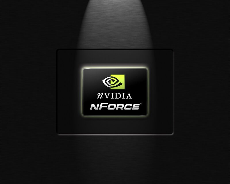 NVIDIA NForce logo on black background