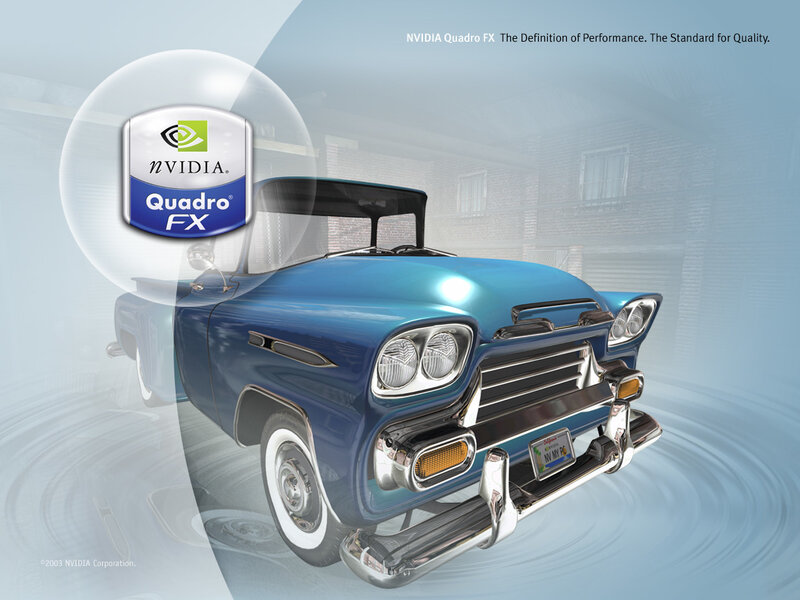 NVIDIA Quadro FX car advertisement