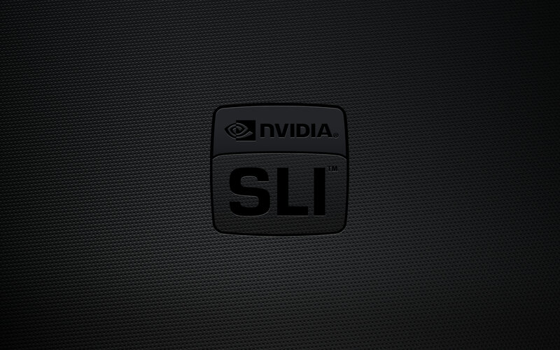 NVIDIA SLI logo on black