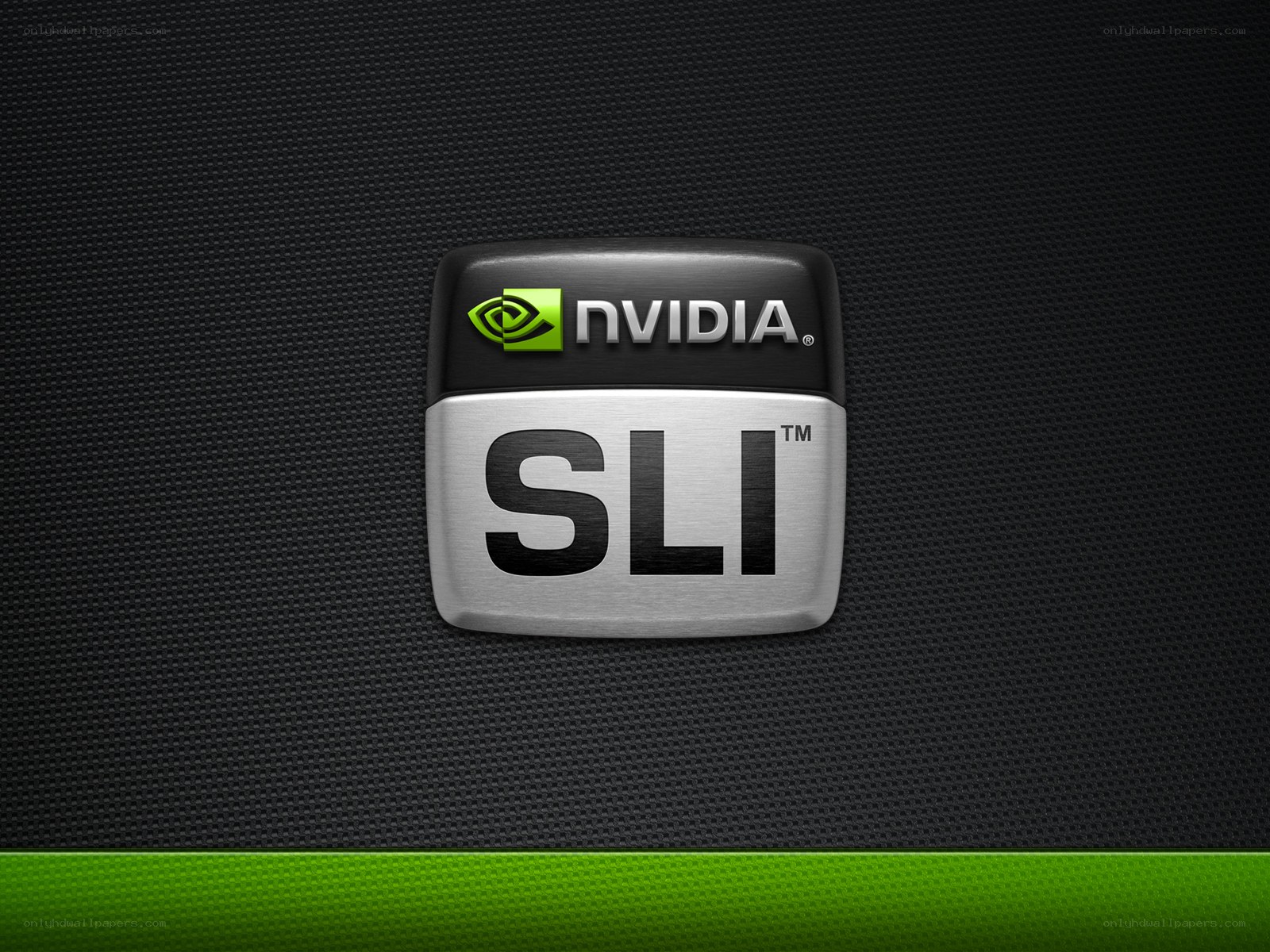 NVIDIA SLI logo on textured background