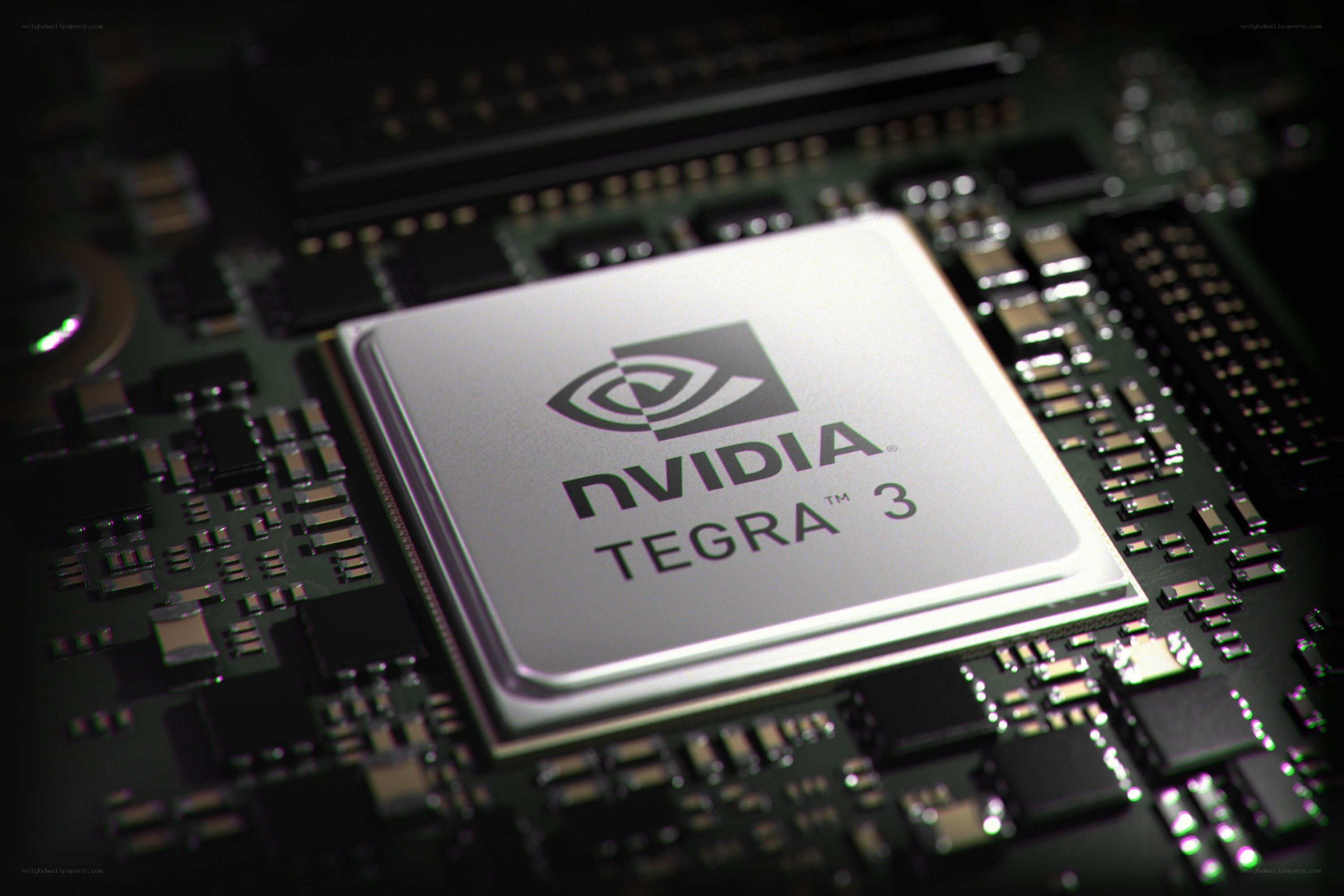NVIDIA Tegra 3 chip on circuit board