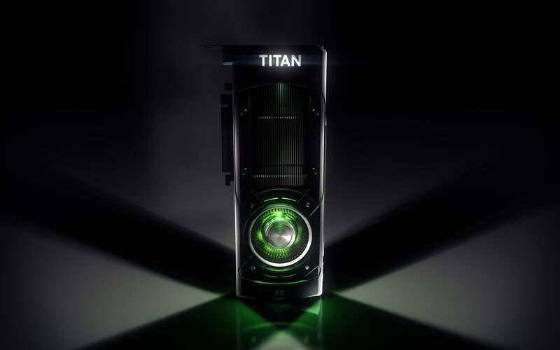 NVIDIA Titan Graphics Card — Black, Dramatic, 3d Render