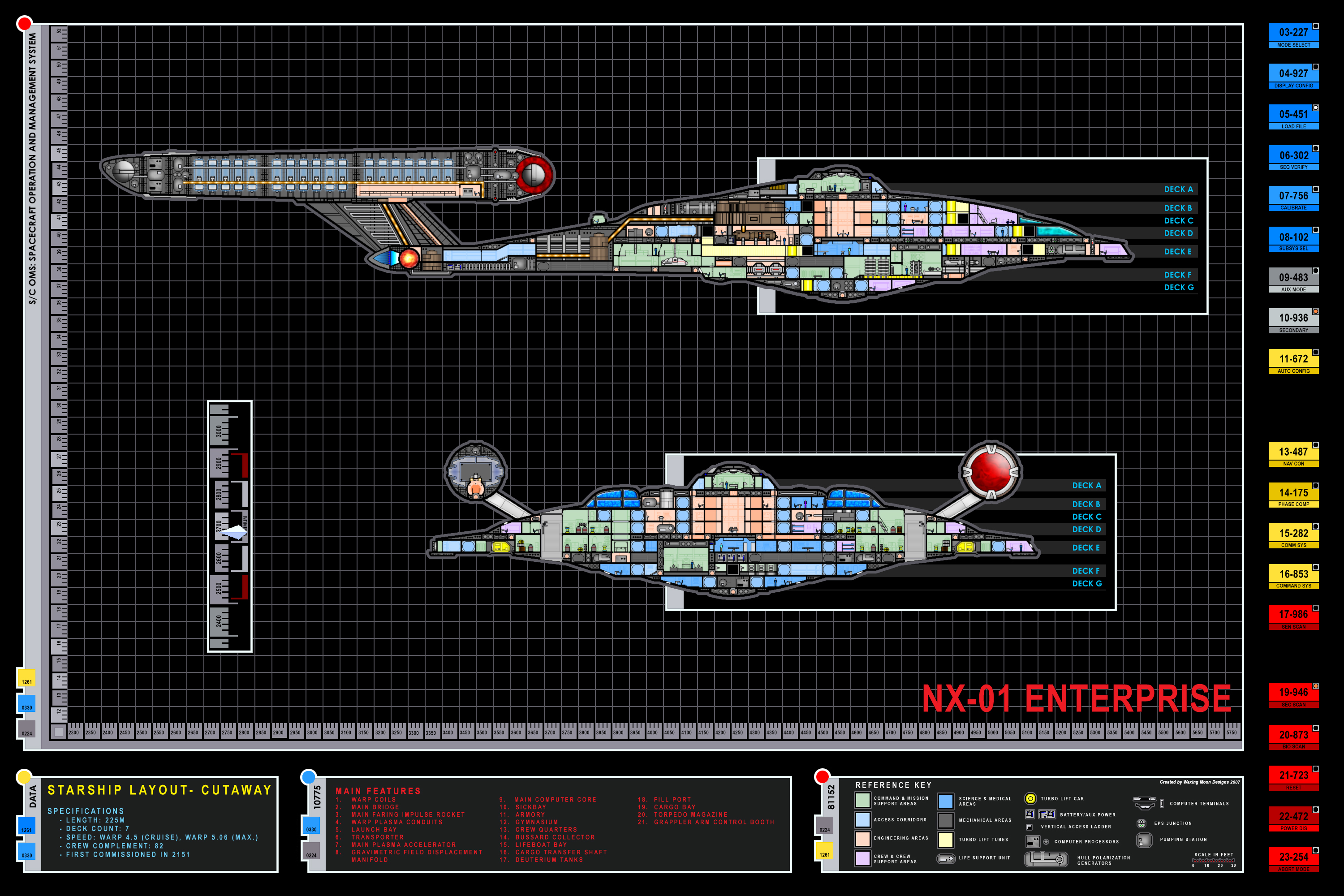 NX-01 Enterprise layout diagram