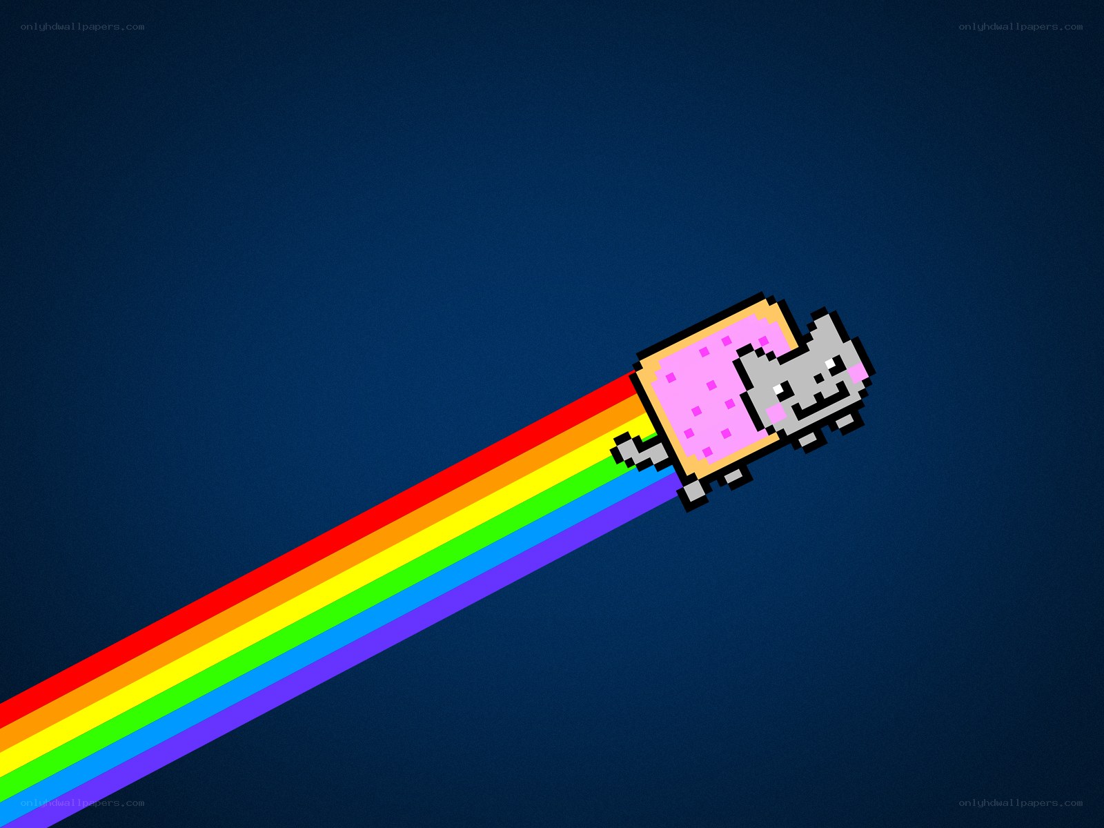 Nyan Cat flying through space