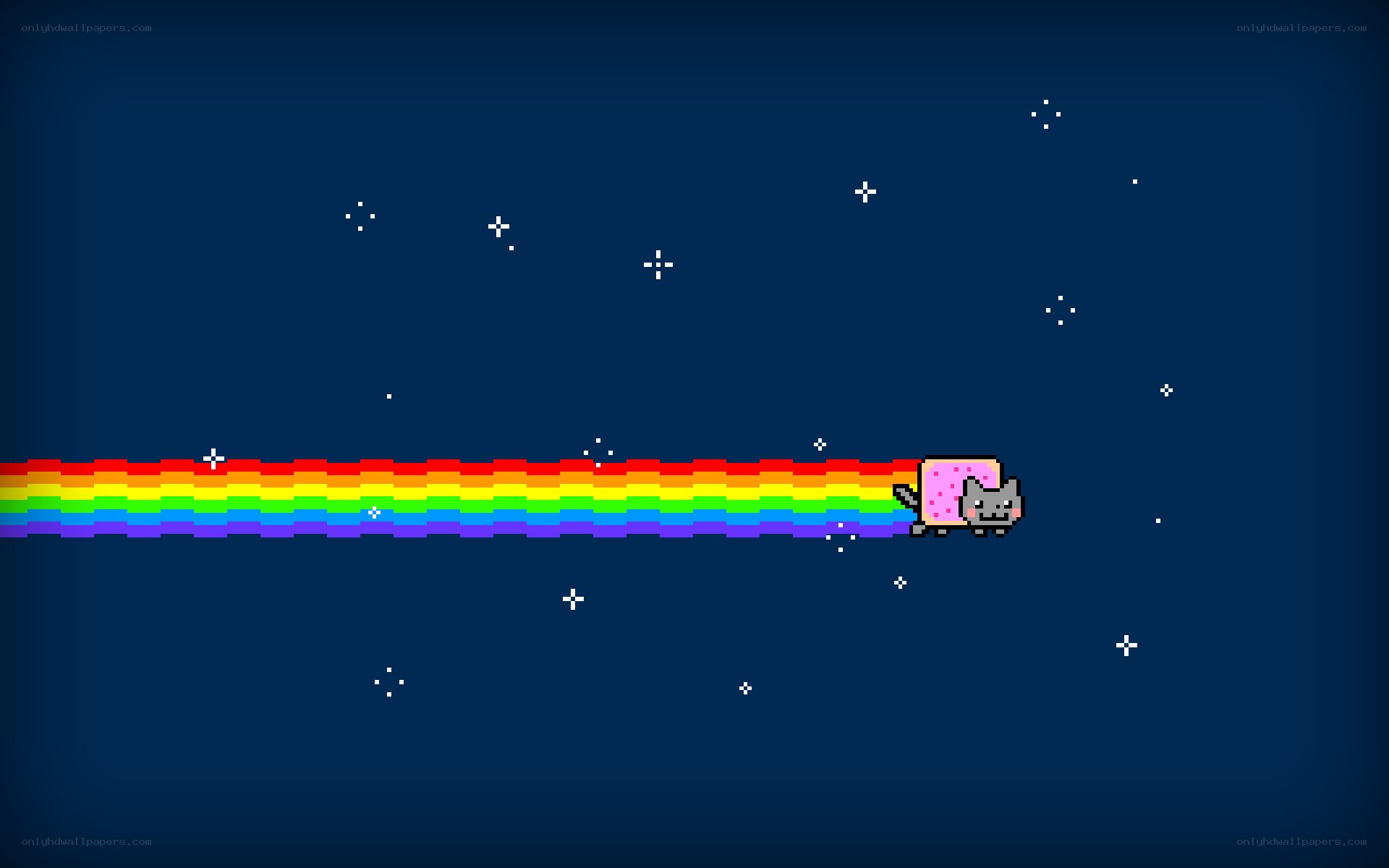 Nyan Cat flying through space