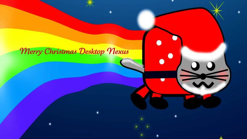 Nyan Cat in Santa Hat — Red