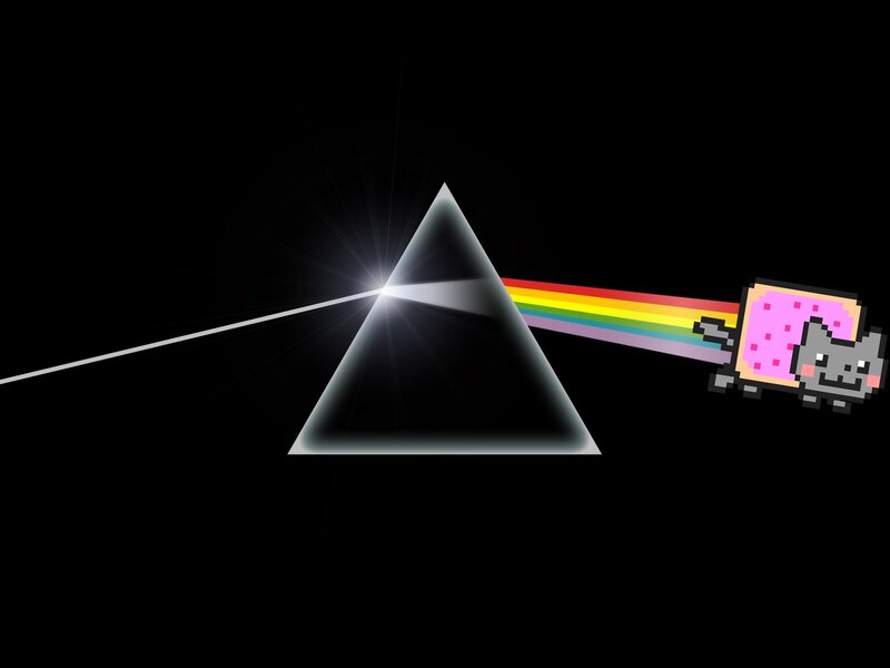 Nyan Cat with Prism — Black