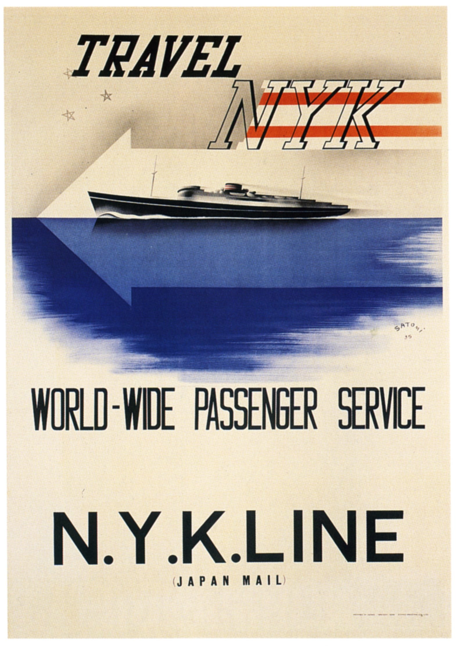 NYK Line Travel Poster