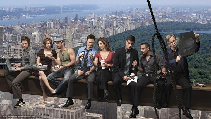 NYPD Blue cast on beam
