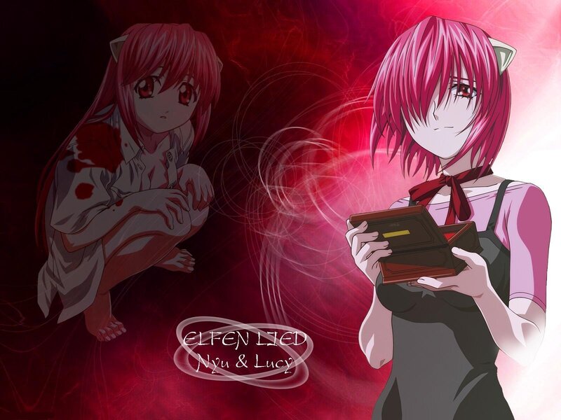 Nyu and Lucy from Elfen Lied