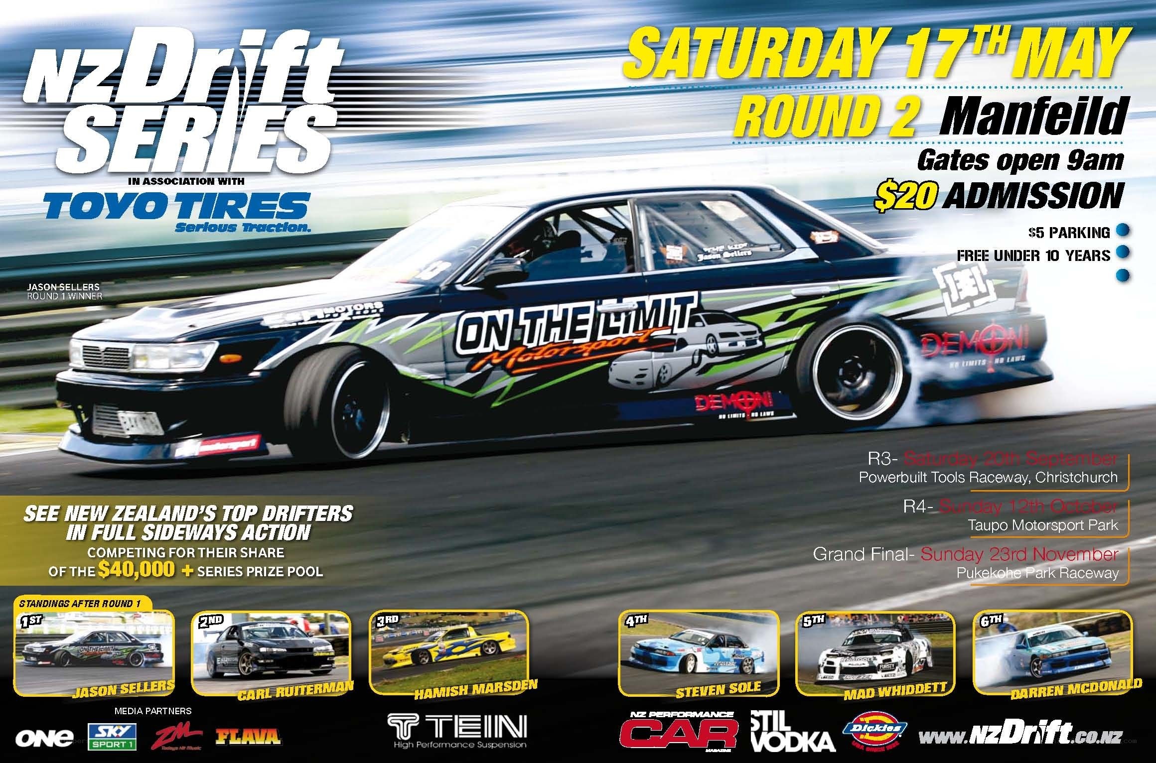 NZ Drift Series event poster