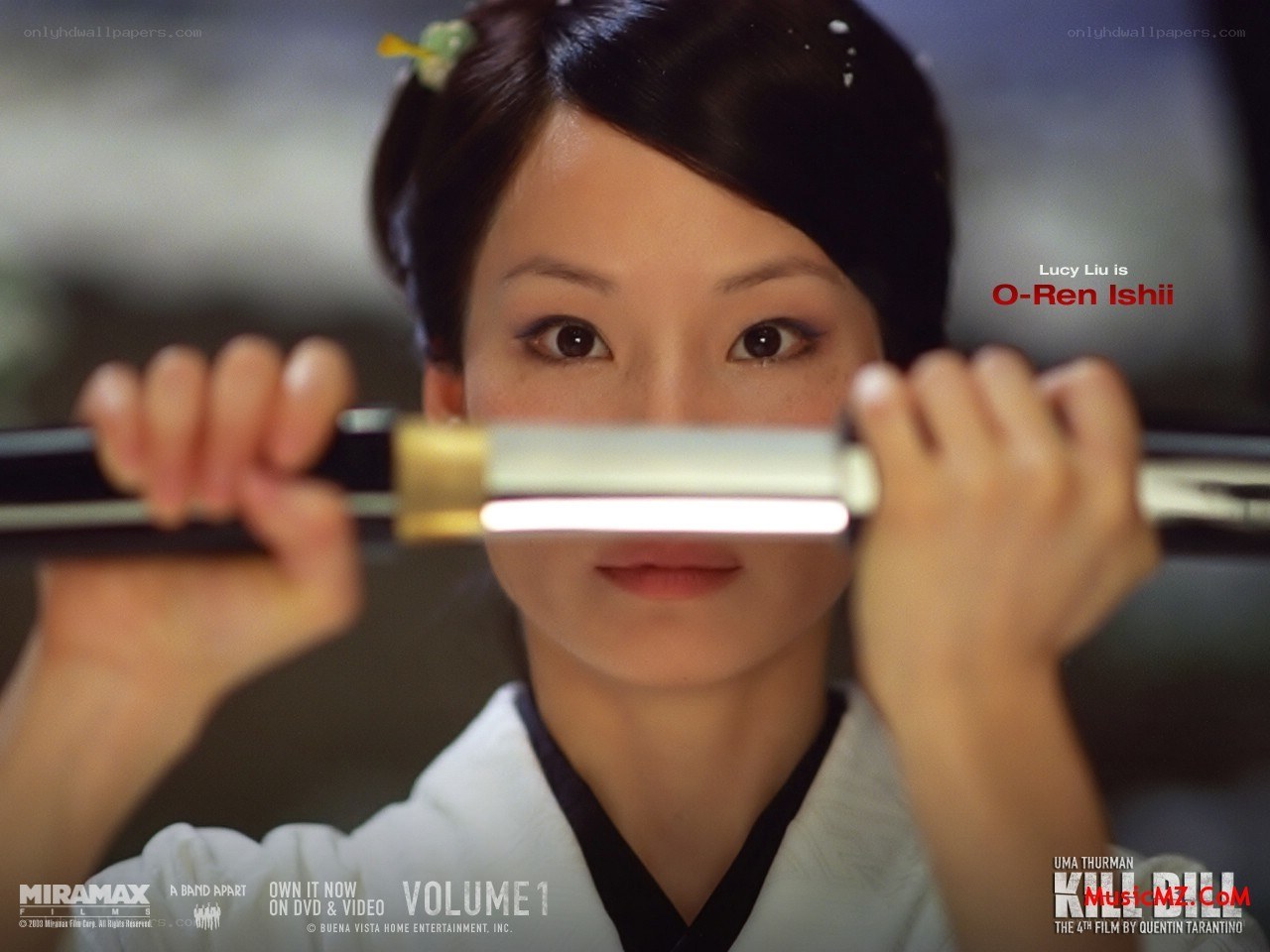 O-Ren Ishii holding a sword