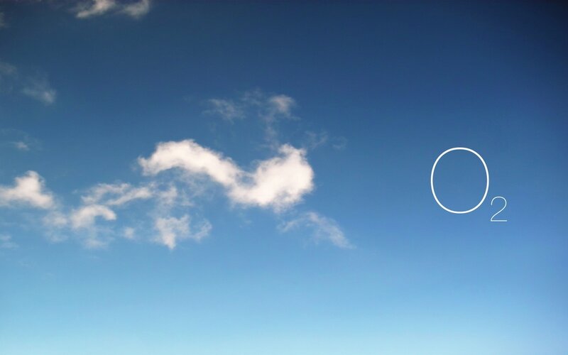 O2 logo on blue sky
