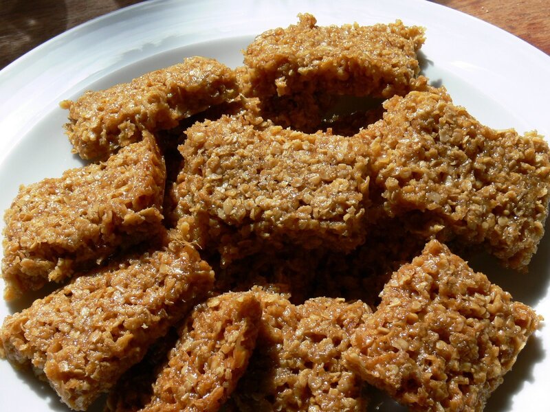 oatmeal bars on a plate