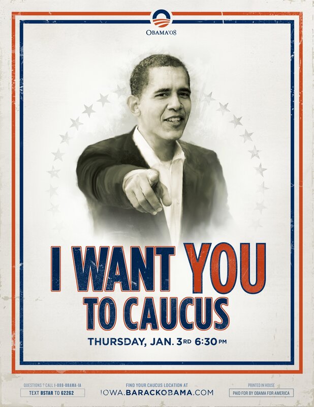 Obama '08 caucus poster