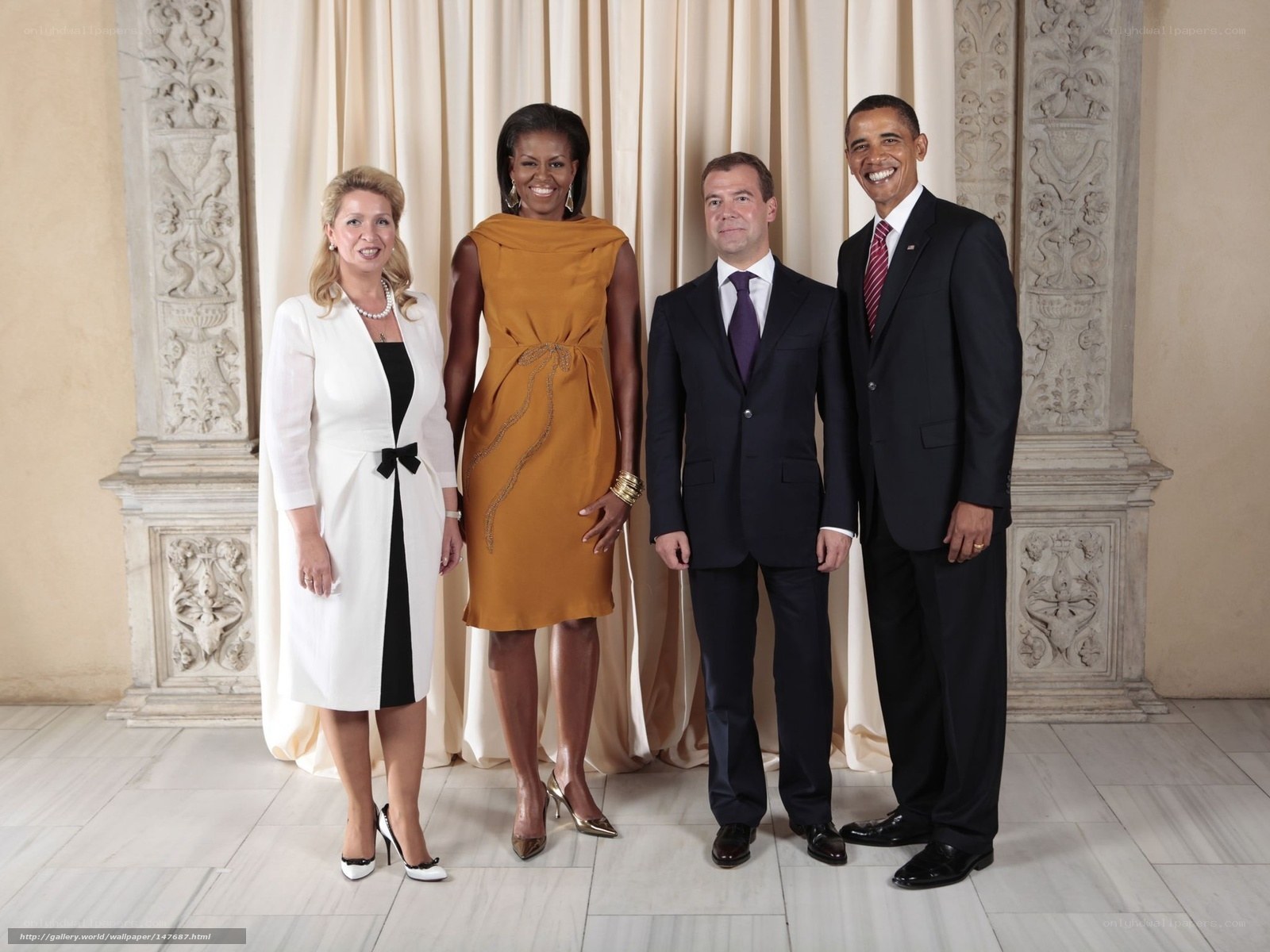 Obama and Putin with spouses