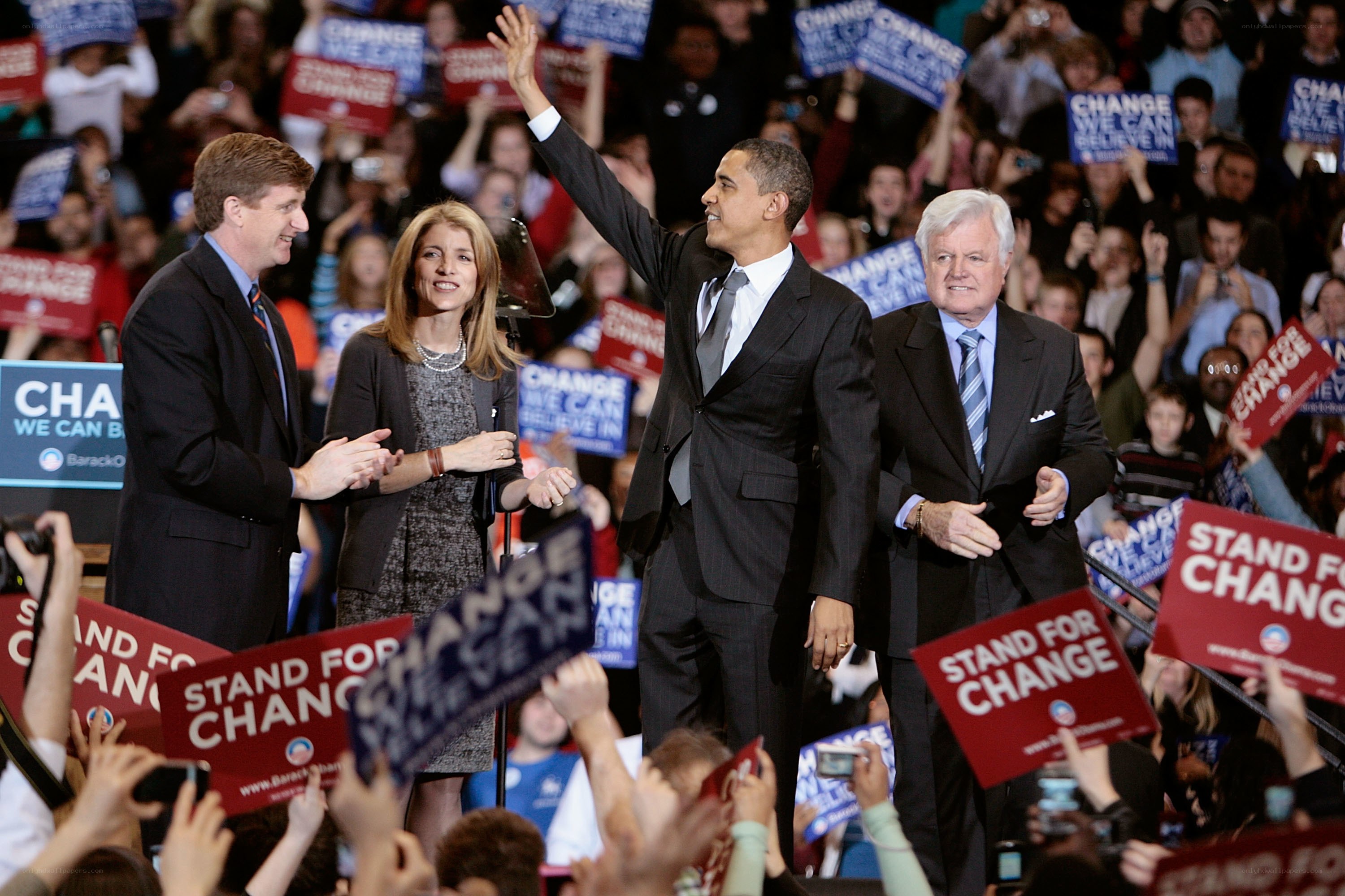 Obama at a campaign rally