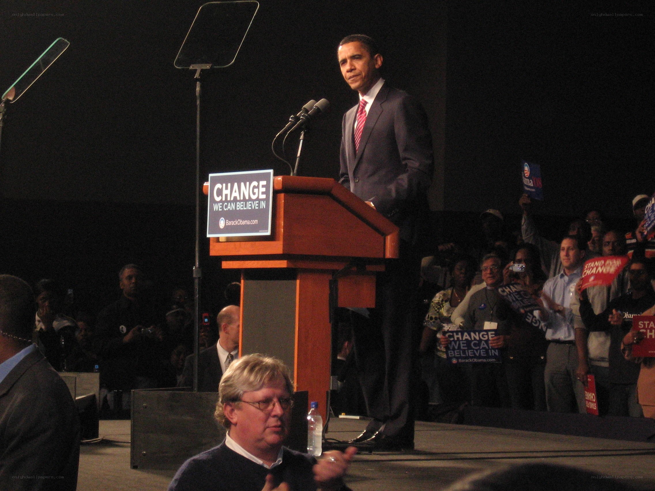 Obama at a campaign rally