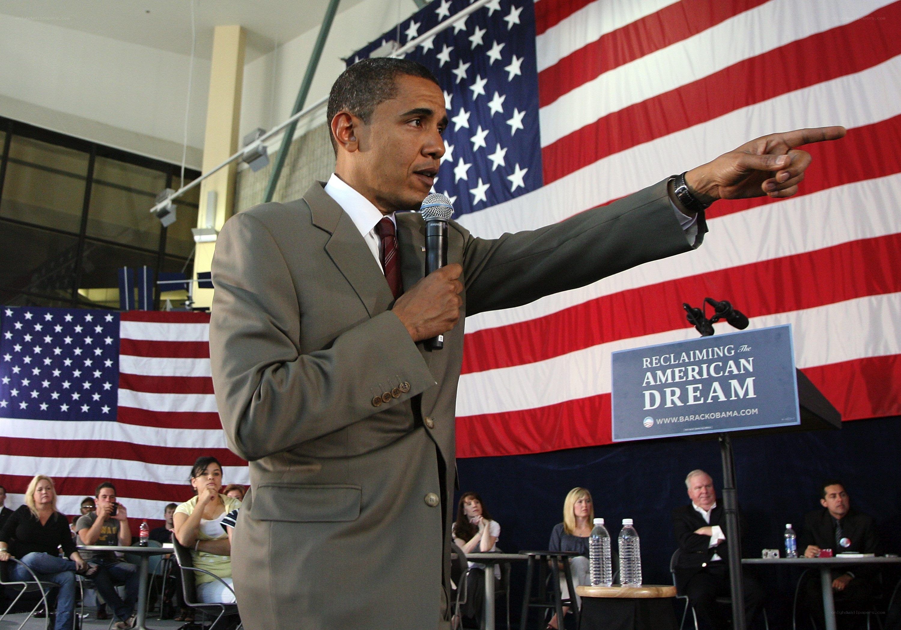 Obama at campaign event