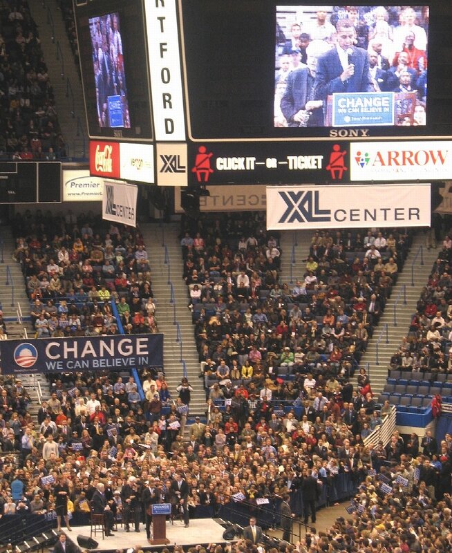 Obama campaign rally at Xcel Center