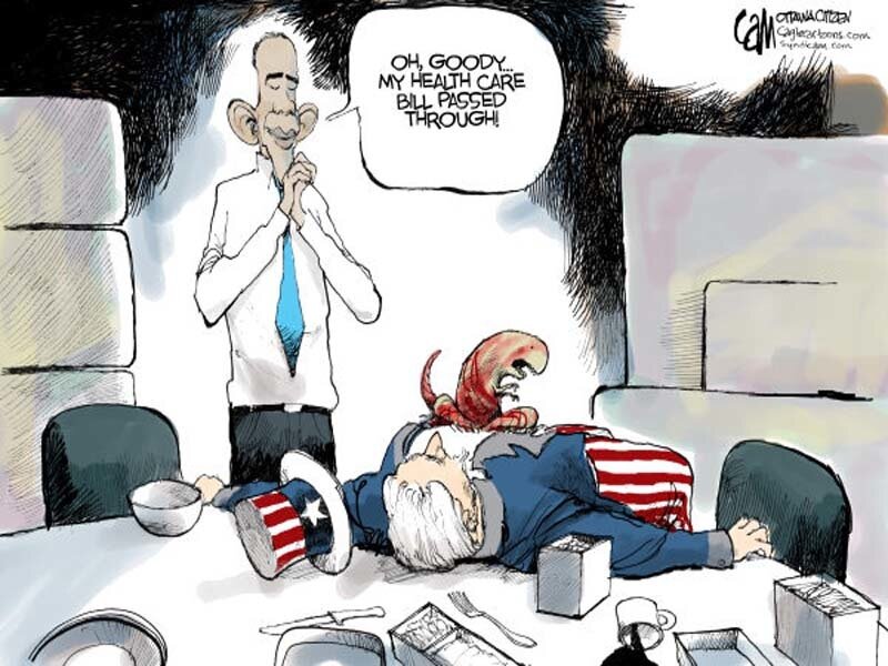 Obama celebrates health care bill