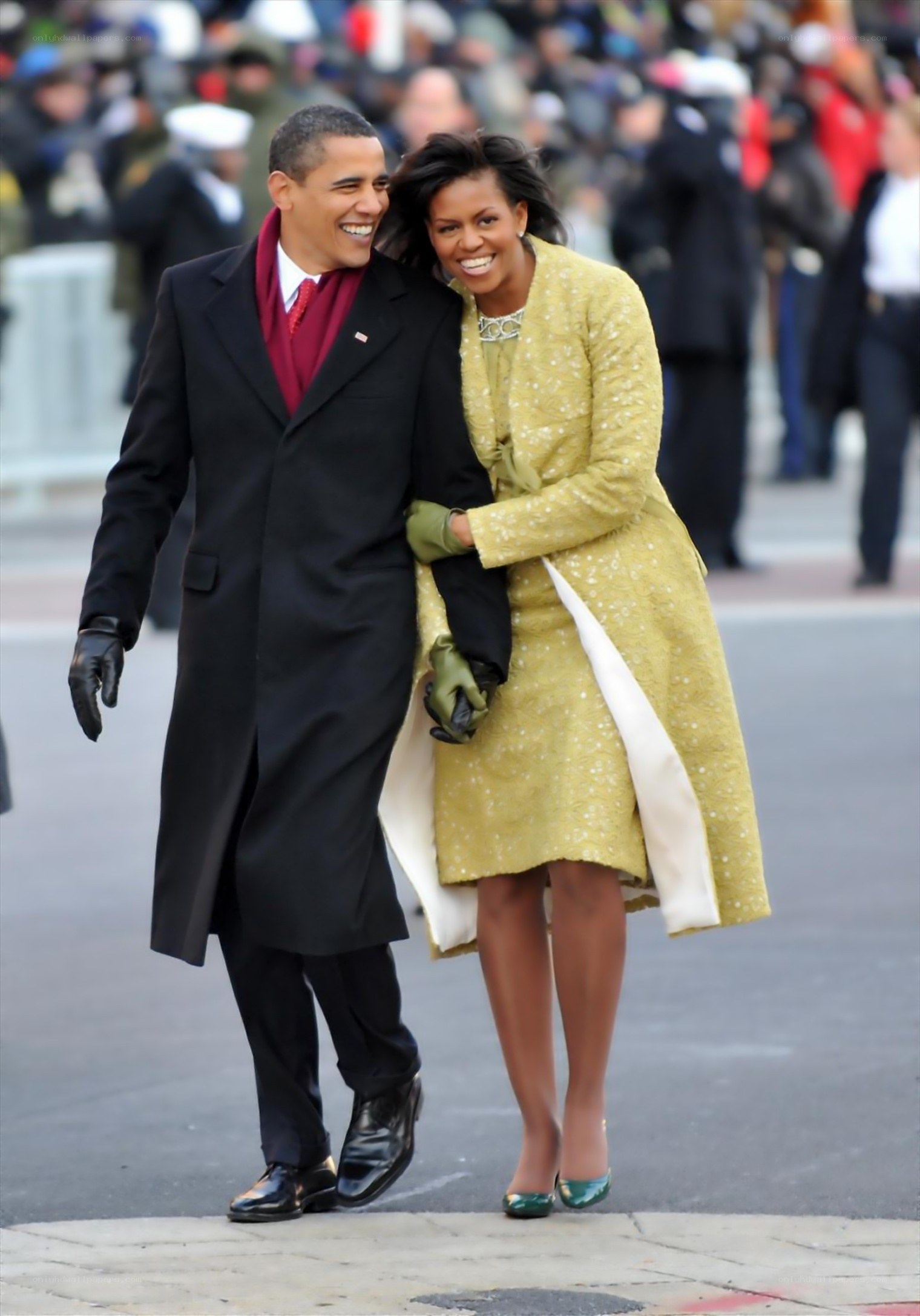 Obama couple at public event